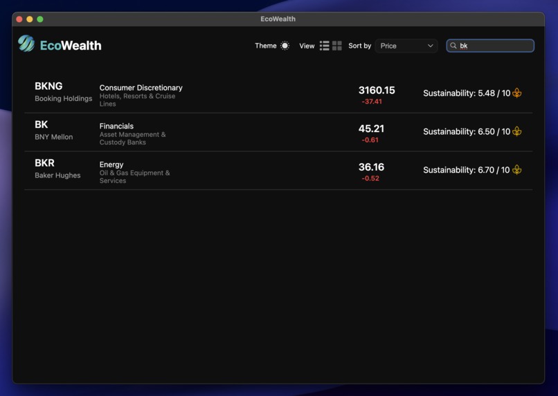 EcoWealth – screenshot 2