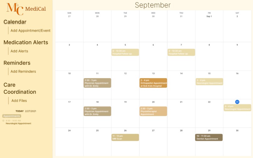 MediCal – screenshot 2