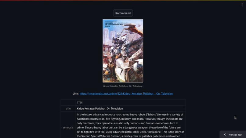 Random Anime Recommender – screenshot 2