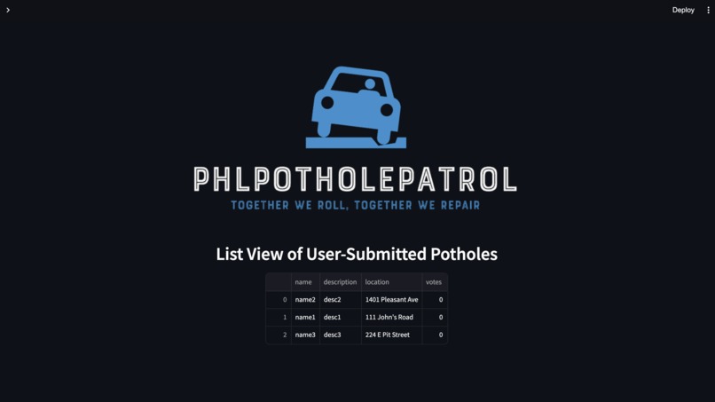 PhillyPotholePatrol – screenshot 4