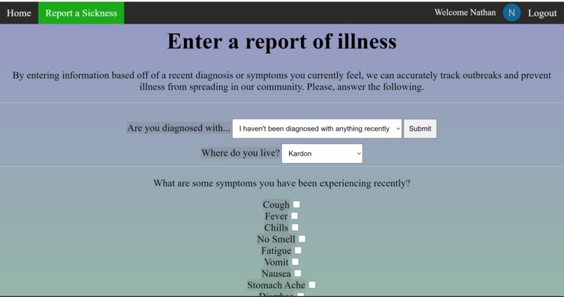 Outbreak Symptom Tracker – screenshot 2