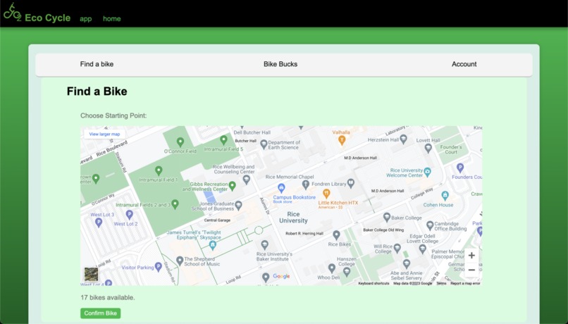 EcoBike – screenshot 1