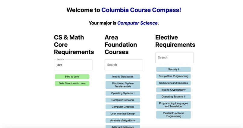 Columbia Course Compass – screenshot 6