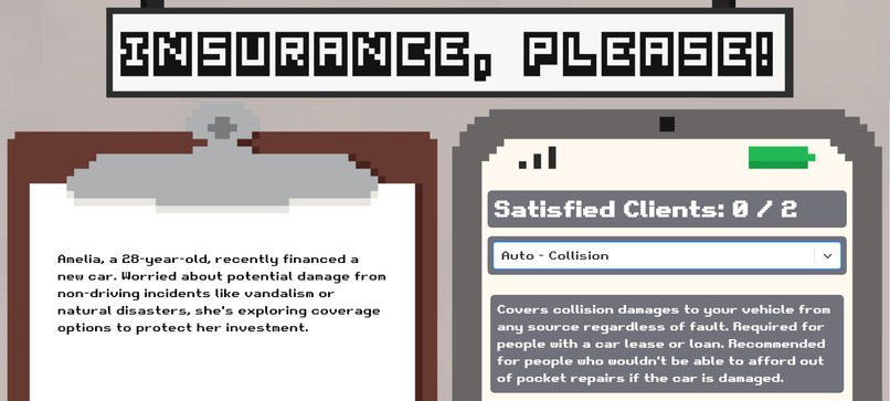 [53] - Insurance, Please! – screenshot 1