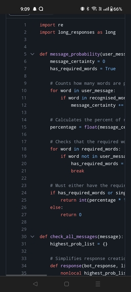 chatbot – screenshot 1