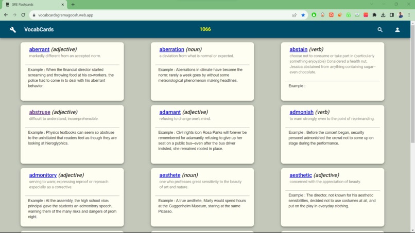 VocabCards – screenshot 1