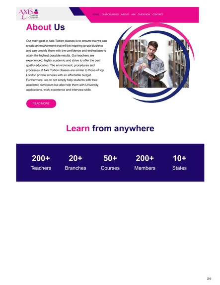 Axis tuition classes (Based on Education  Platform) – screenshot 2