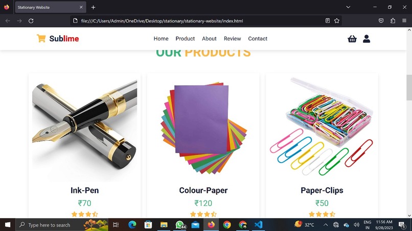 Stationary-website(Name:Sublime) – screenshot 3