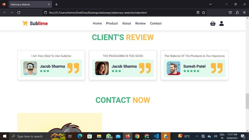 Stationary-website(Name:Sublime) – screenshot 7