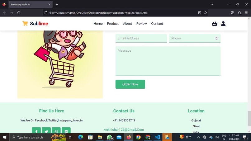 Stationary-website(Name:Sublime) – screenshot 9