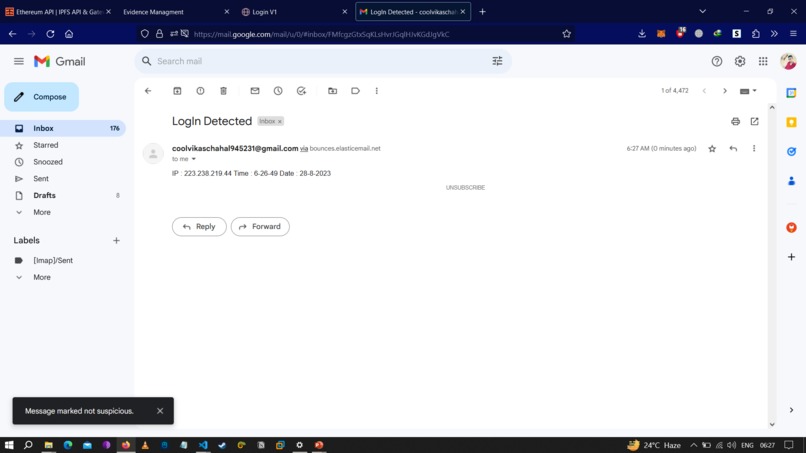 Blockchain and AI Based Evidence Management System – screenshot 5