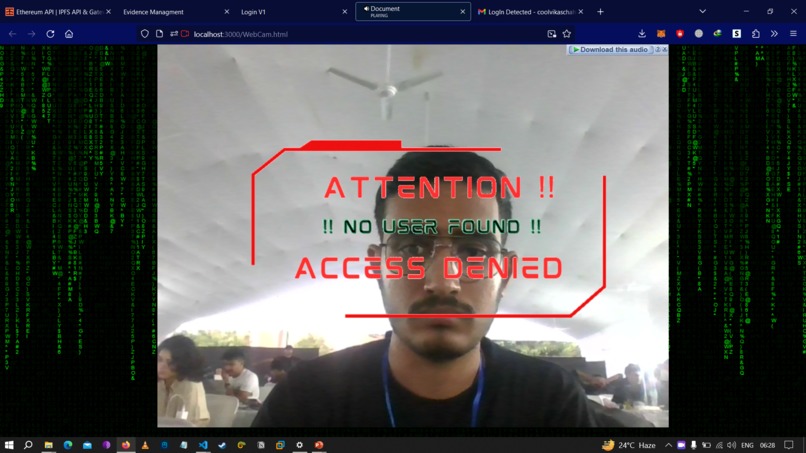 Blockchain and AI Based Evidence Management System – screenshot 8