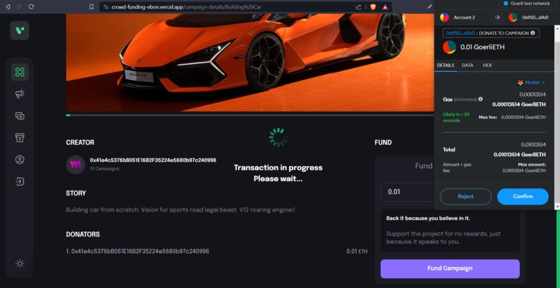 Crowd Funding web3 – screenshot 4