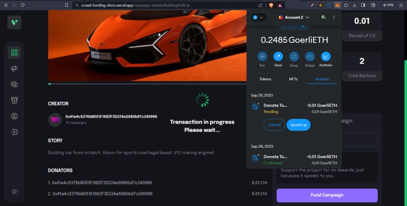 Crowd Funding web3 – screenshot 5