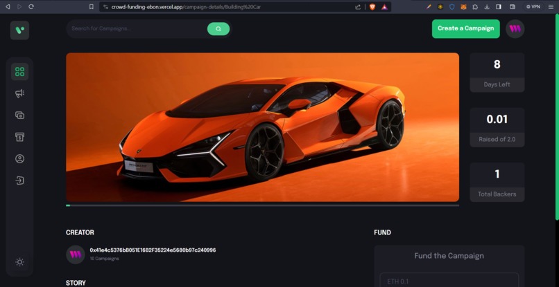 Crowd Funding web3 – screenshot 6
