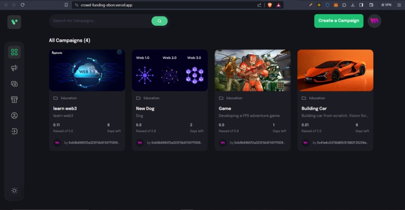 Crowd Funding web3 – screenshot 7