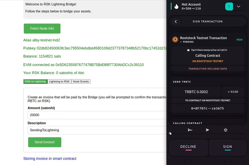 ICP Canister Bridge – screenshot 2