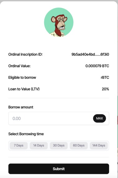 OrdinalDAO - Ordinal Lending on Rootstock – screenshot 4