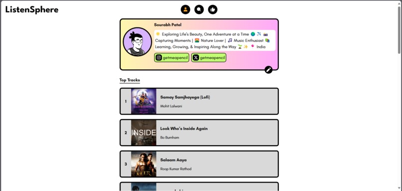 ListenSphere – screenshot 3
