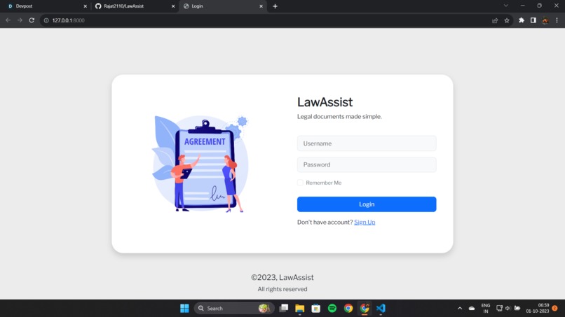 LawAssist-AI assistant for legal documentation – screenshot 2