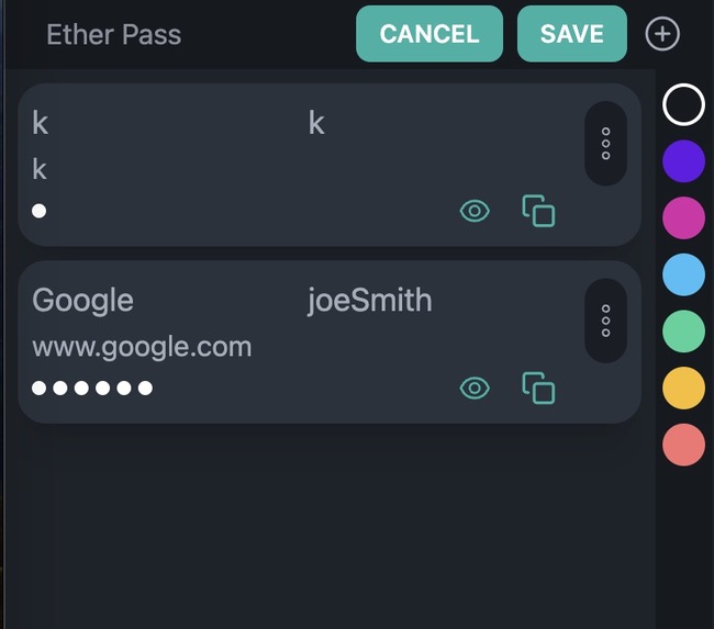 EtherPass – screenshot 1