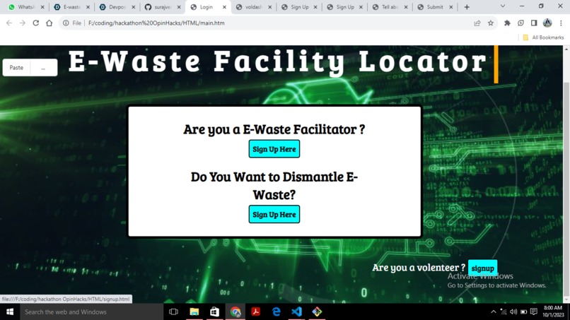 E-waste facility locator – screenshot 4