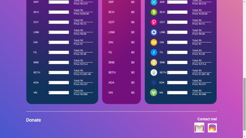 Vigor Crypto Liquidation Calculator – screenshot 4