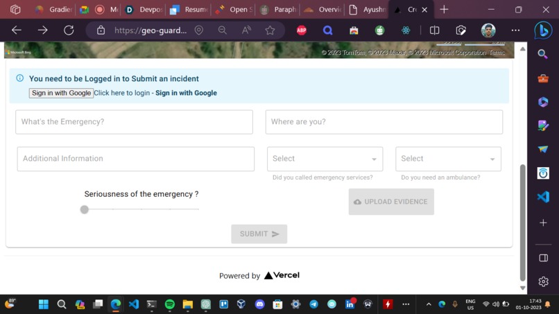 Geo-Guard Emergency App – screenshot 2