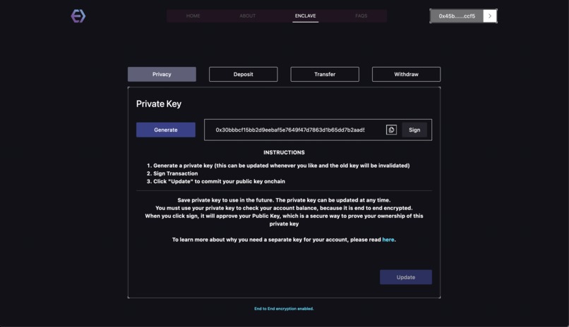 Wallet Abstraction and Encryption – screenshot 1