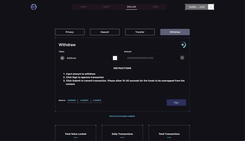 Wallet Abstraction and Encryption – screenshot 3