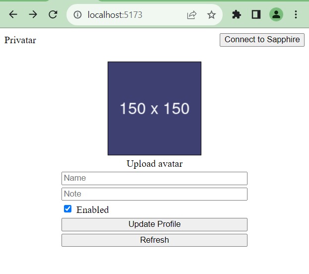 Tutorial: Create a Gravatar clone dapp with Oasis Sapphire – screenshot 1