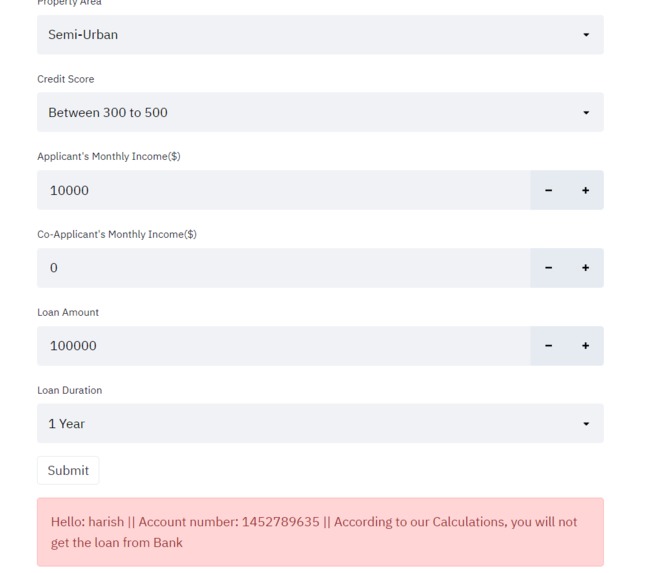 Loan Prediction – screenshot 3