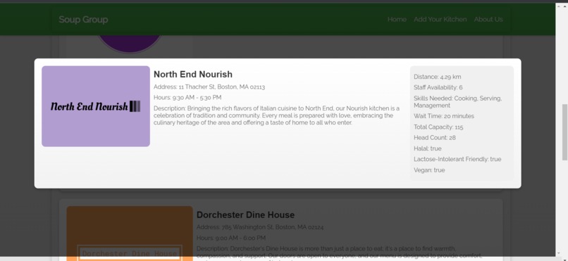 Soup Group -- Soup Kitchen Aggregator – screenshot 1