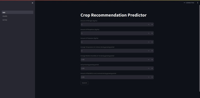 Crop Recommendations Predictor – screenshot 1