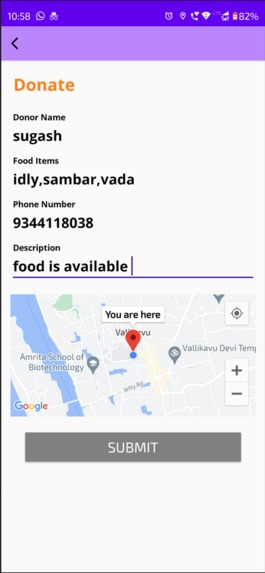 Food Donation Matching System : Unavaram – screenshot 2