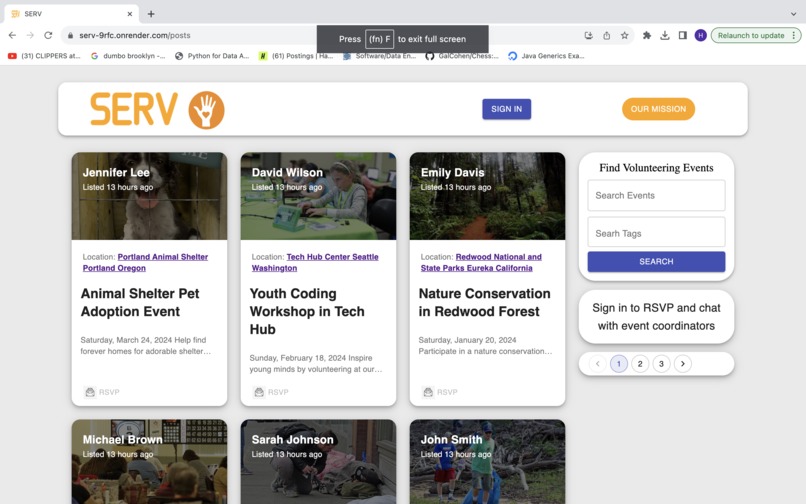 SERV – screenshot 1
