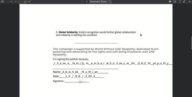 Interactive Signature Campaign – screenshot 7