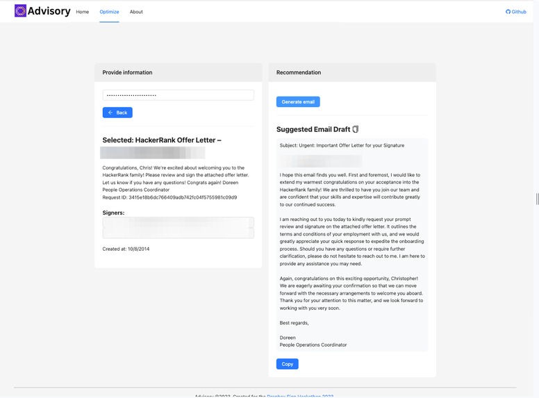 Advisory | Optimized signature requests – screenshot 4