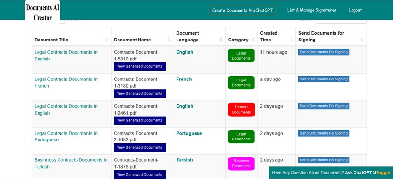 AI Document Language Creator – screenshot 1