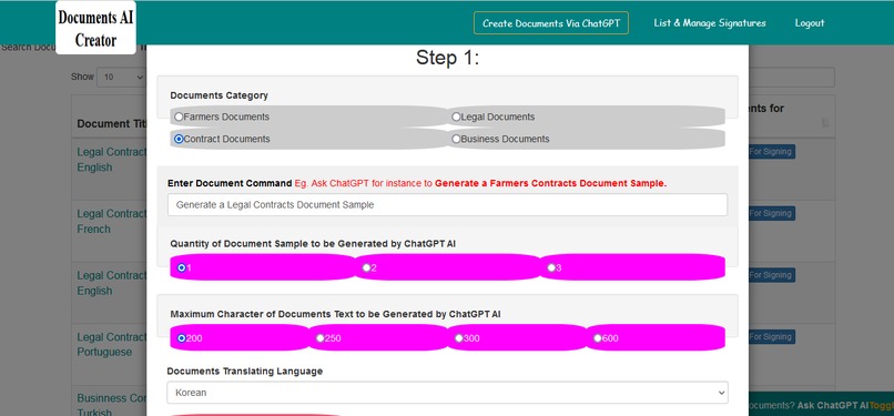 AI Document Language Creator – screenshot 2