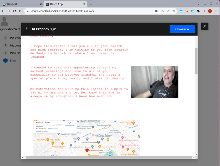 MyLocationVerified – screenshot 3