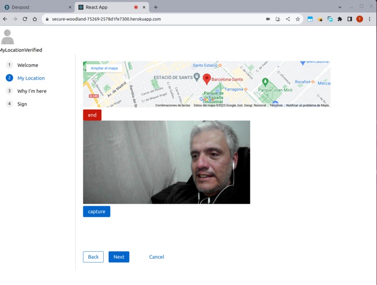 MyLocationVerified – screenshot 1