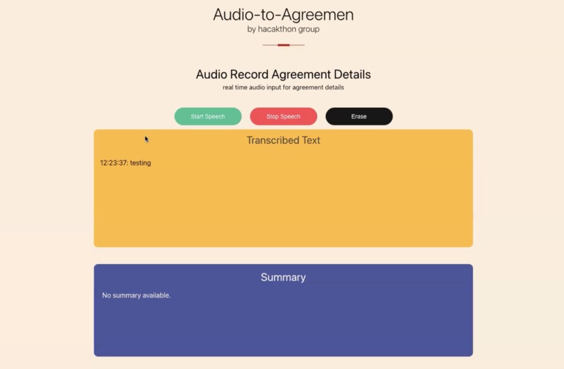 LegalEase: Automating Legal Document Creation through Voice – screenshot 1