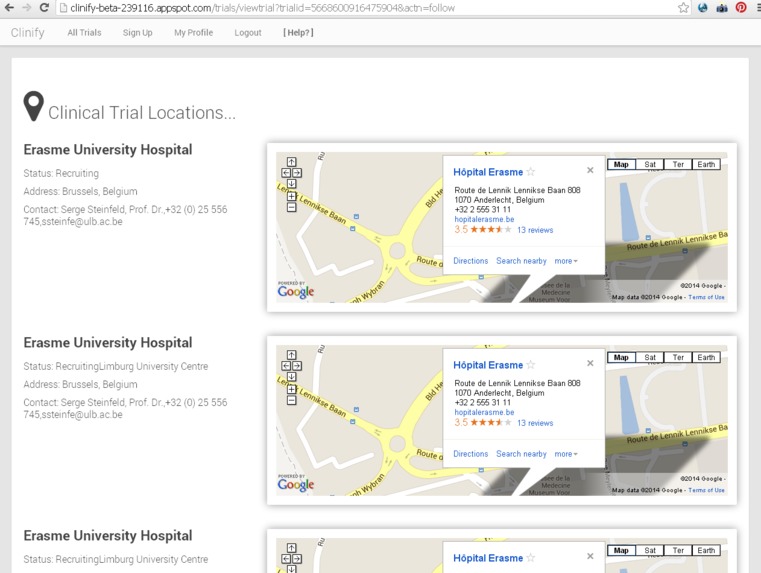 Clinify Collaboration Platform for clinical trials – screenshot 5