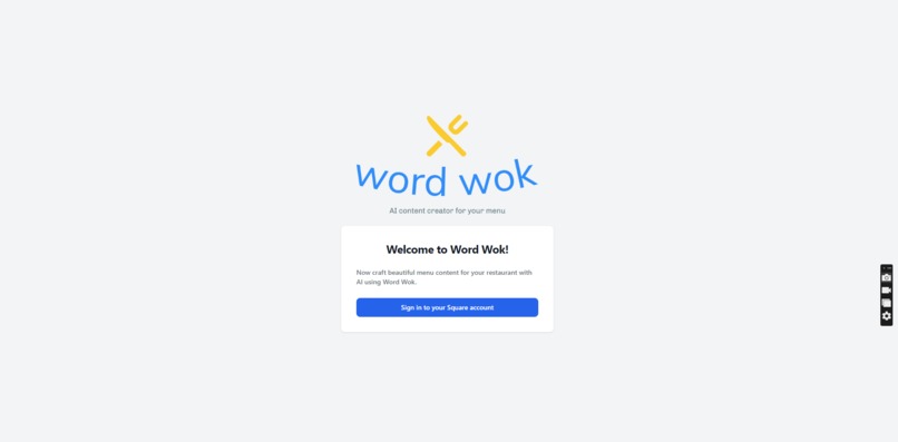 Word Wok: Your personal AI menu content designer – screenshot 1