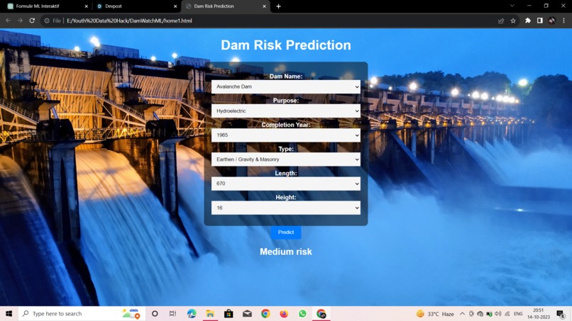 DamWatchML – screenshot 4