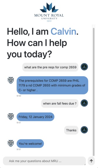 Ask Calvin – screenshot 1