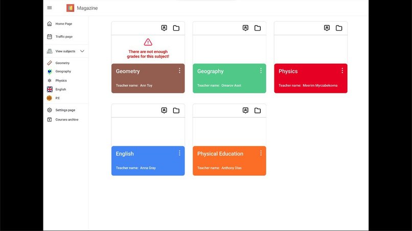 School journal – screenshot 3