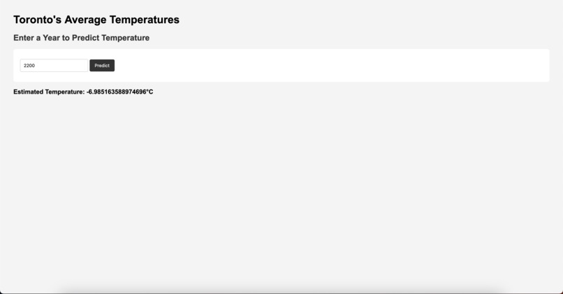 Global Warming Temperature Predictor – screenshot 3