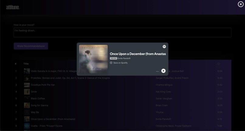 Attitune – screenshot 2